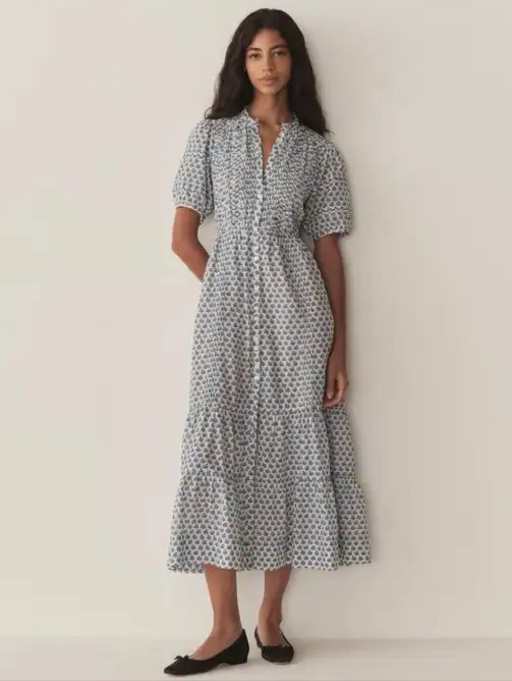 NWT Doen Haleigh Dress in 
Dahlia Ditsy Blue XS